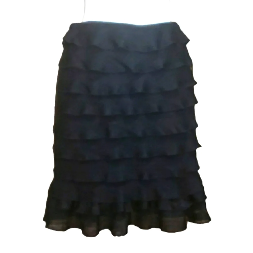 Max Studio Black Ruffle Skirt Size S
